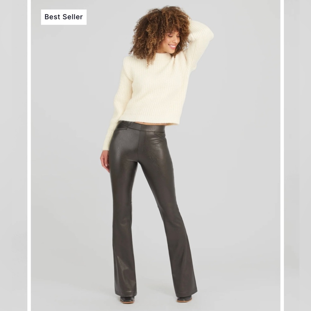 Spanx Leather-Like Flare Pant -1X Regular - Brand new, never worn, tags attached